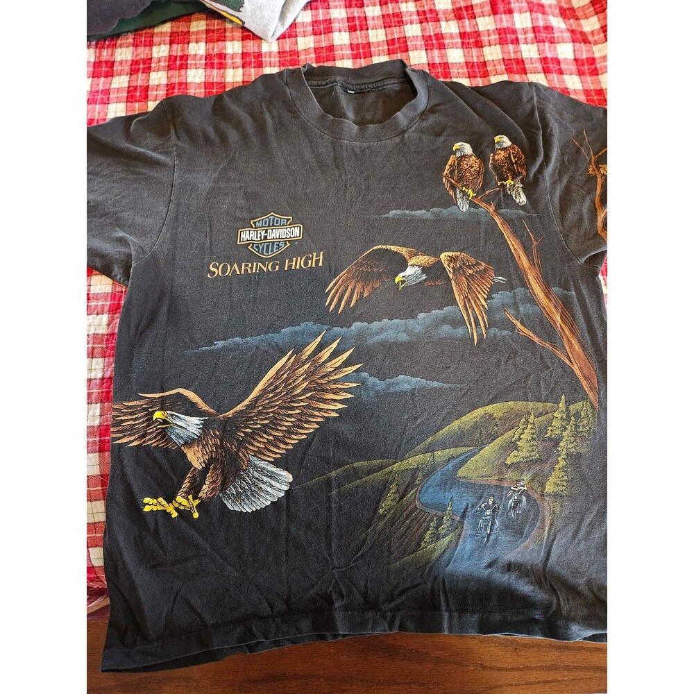 Rare Vintage Harley Davidson Single Stitch Eagle Tee